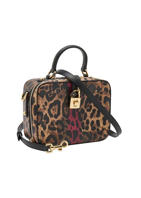 Leopard print box bag 